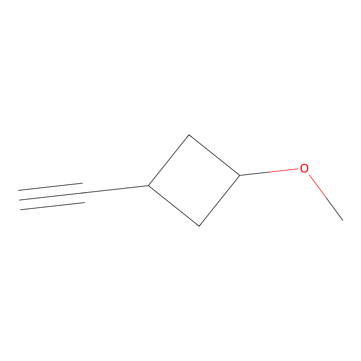 1-Ethynyl-3-methoxycyclobutane molecular structure, CAS 2143024-06-8