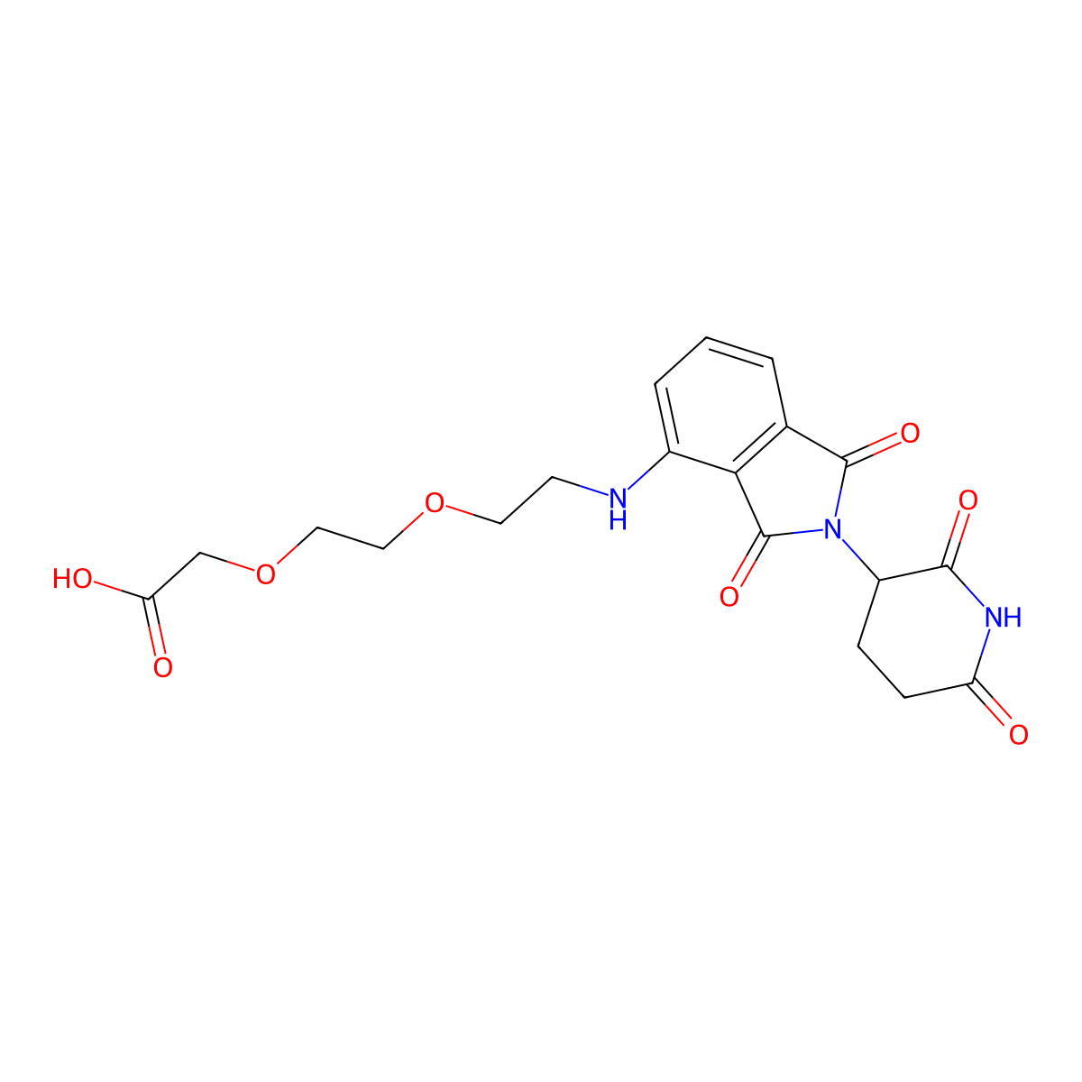 Pomalidomide-PEG2-acetic acid molecular structure, CAS 2143097-05-4