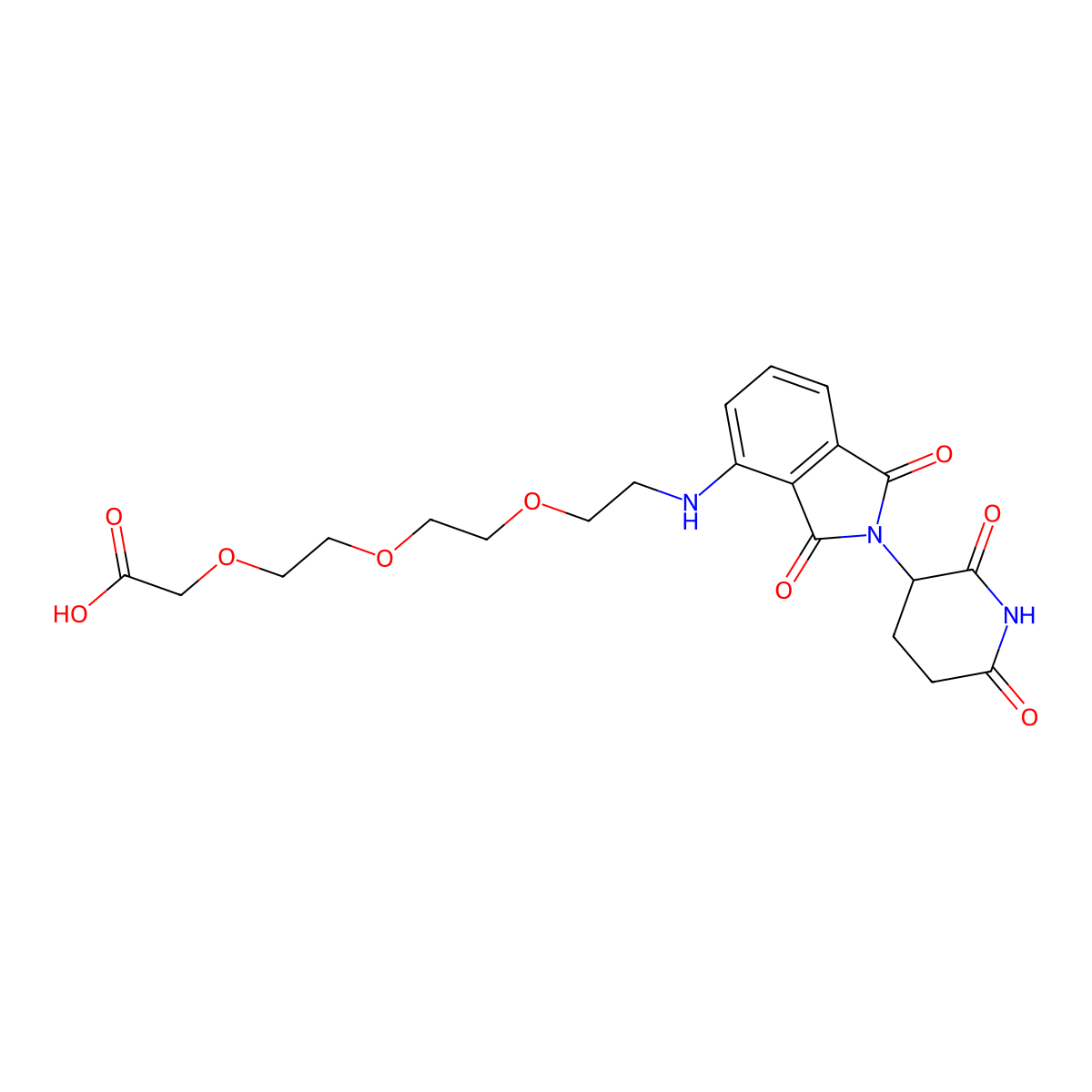 2-[2-[2-[2-[[2-(2,6-Dioxopiperidin-3-yl)-1,3-dioxoisoindol-4-yl]amino]ethoxy]ethoxy]ethoxy]acetic acid molecular structure, CAS 2143097-07-6