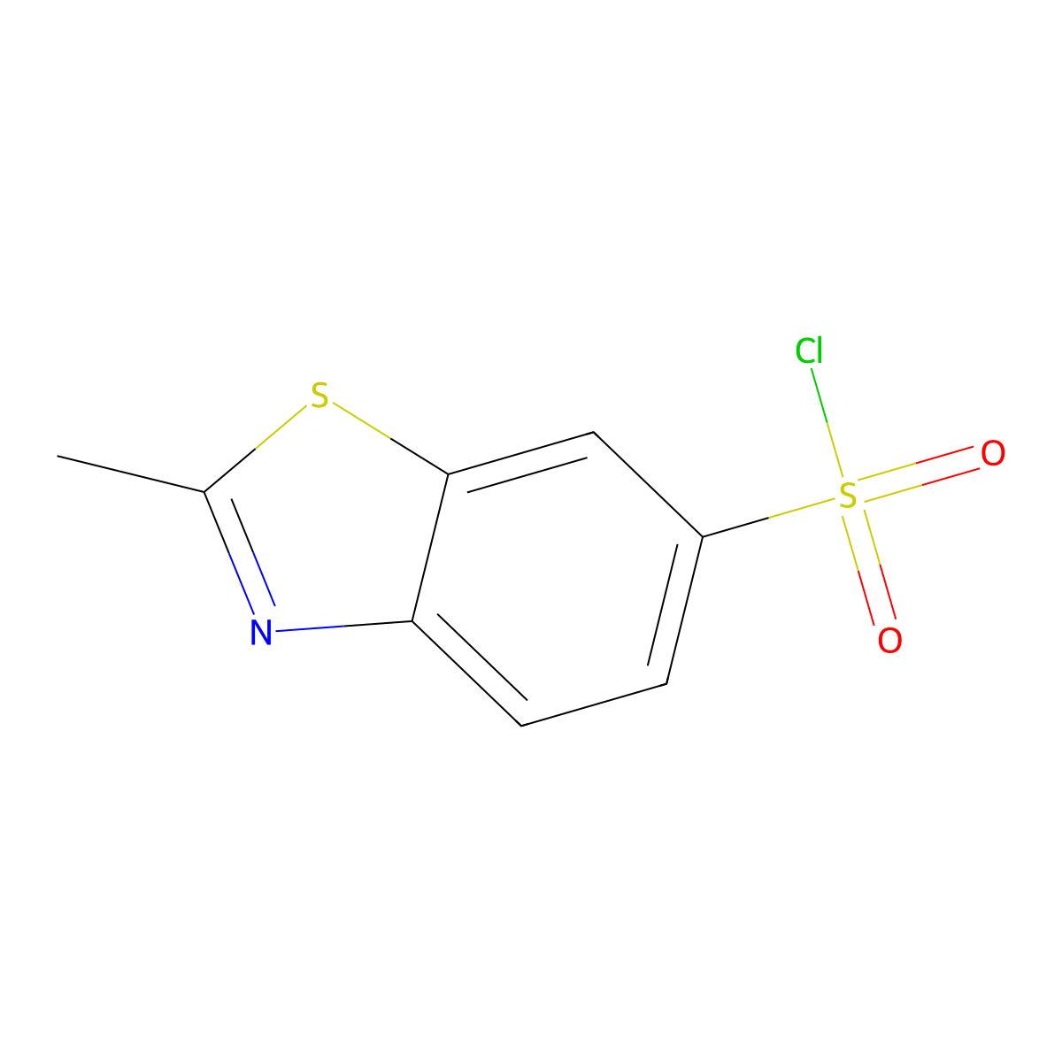2-Methyl-1,3-benzothiazole-6-sulfonyl chloride molecular structure, CAS 21431-13-0