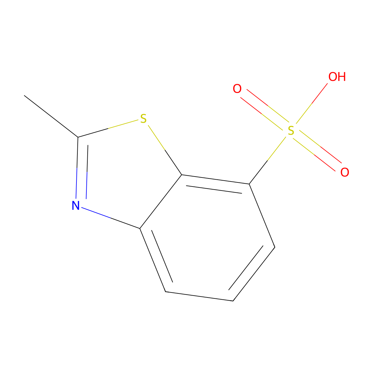 7-Benzothiazolesulfonic acid, 2-methyl- molecular structure, CAS 21431-18-5