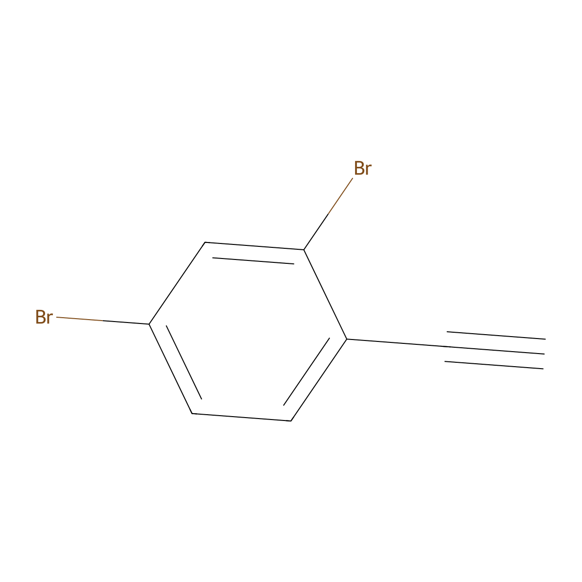 2,4-Dibromo-1-ethynylbenzene molecular structure, CAS 2143123-35-5