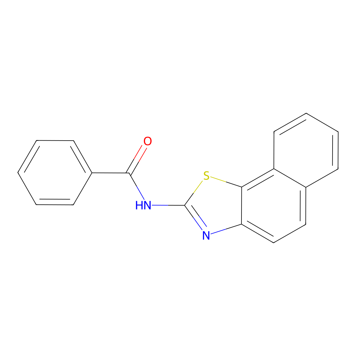 N-benzo[g][1,3]benzothiazol-2-ylbenzamide molecular structure, CAS 214326-84-8