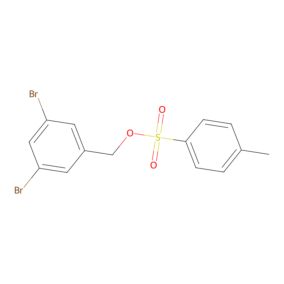 (3,5-Dibromophenyl)methyl 4-methylbenzene-1-sulfonate molecular structure, CAS 2143298-64-8