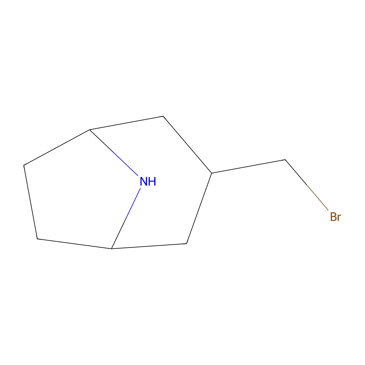 3-(Bromomethyl)-8-azabicyclo[3.2.1]octane molecular structure, CAS 2143303-08-4