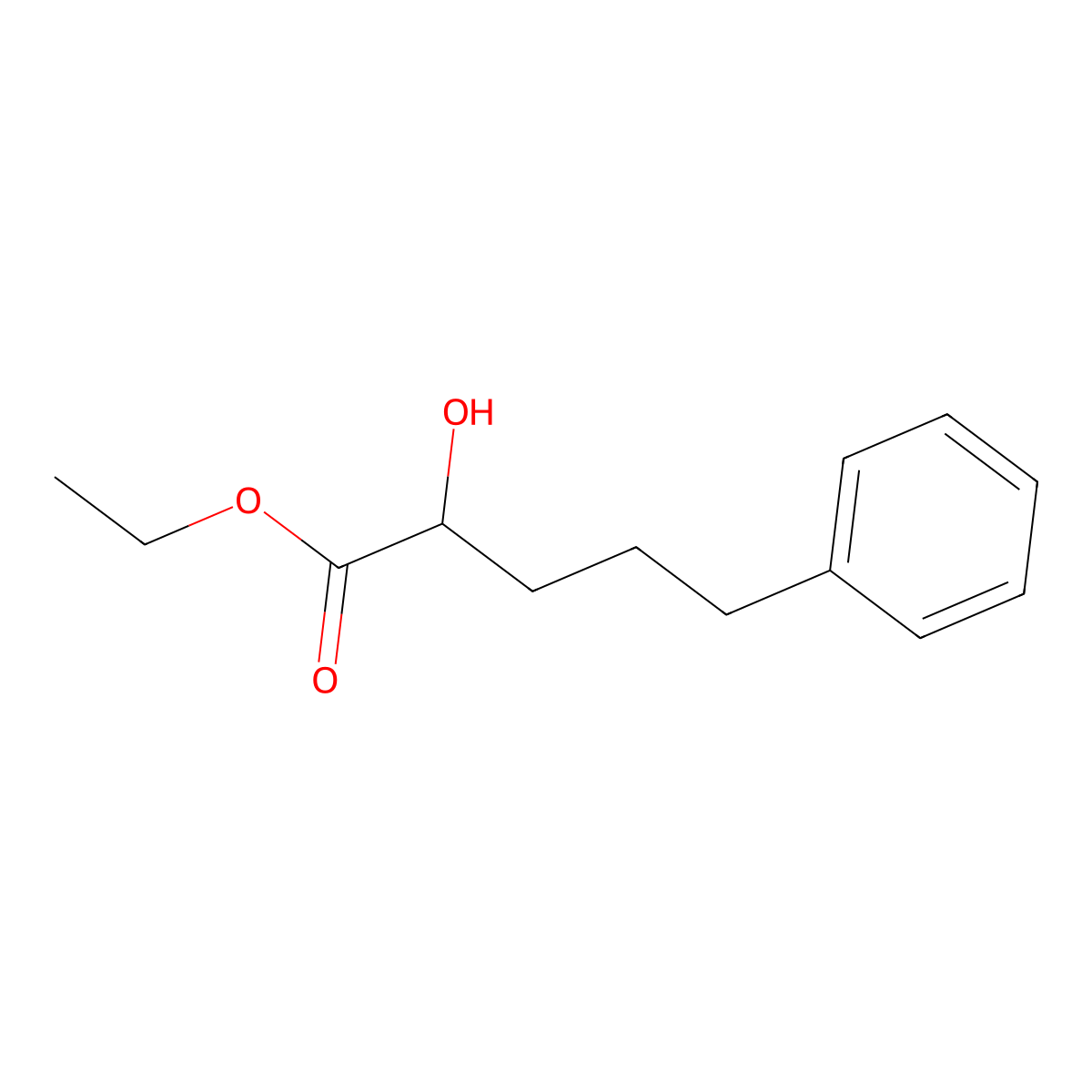 Ethyl 2-hydroxy-5-phenylpentanoate molecular structure, CAS 214336-45-5