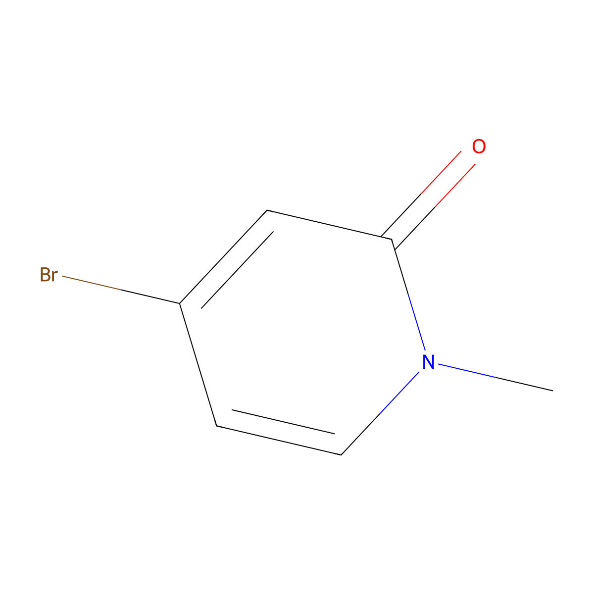 4-Bromo-1-methylpyridin-2(1H)-one molecular structure, CAS 214342-63-9