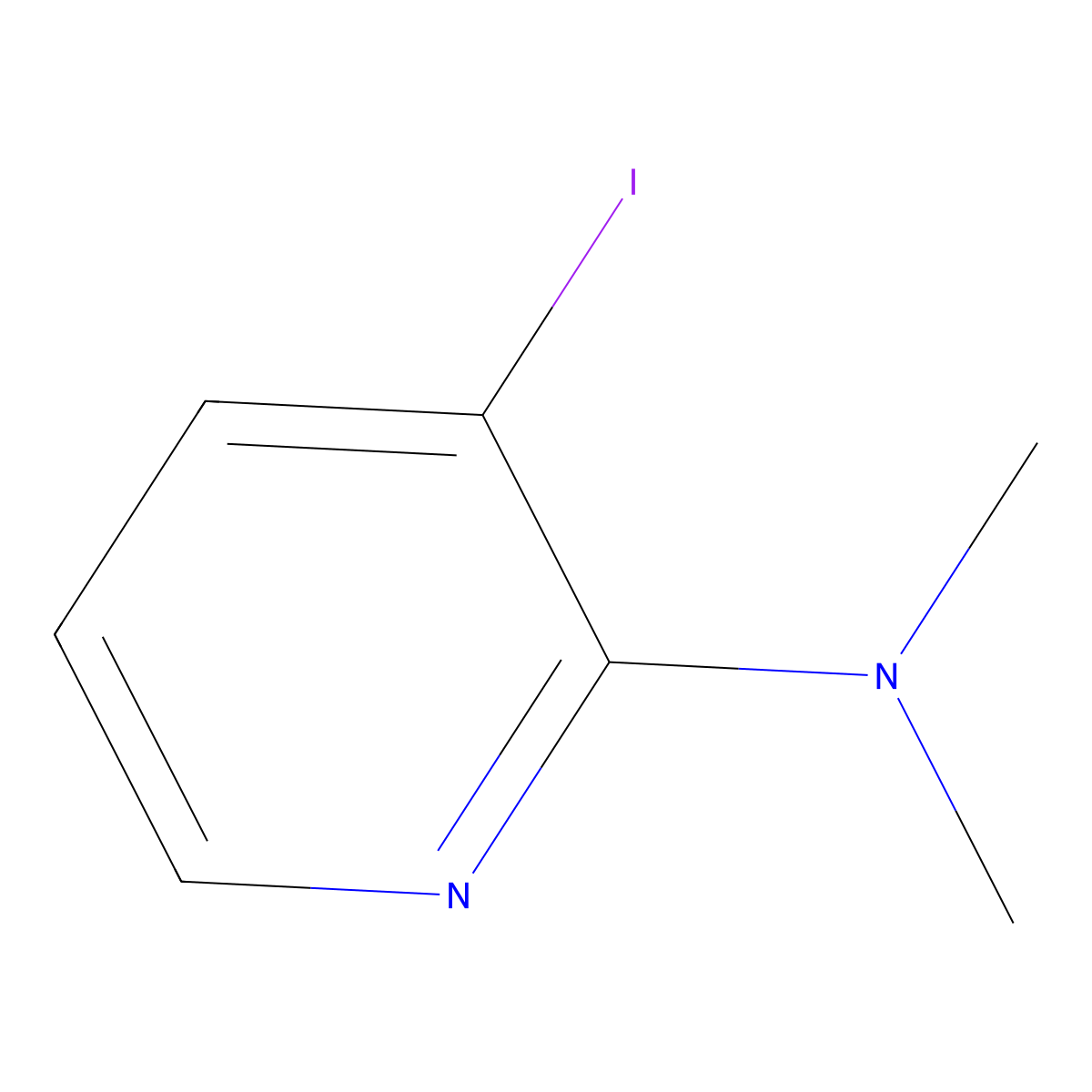 3-Iodo-N,N-dimethyl-2-pyridinamine molecular structure, CAS 214342-66-2