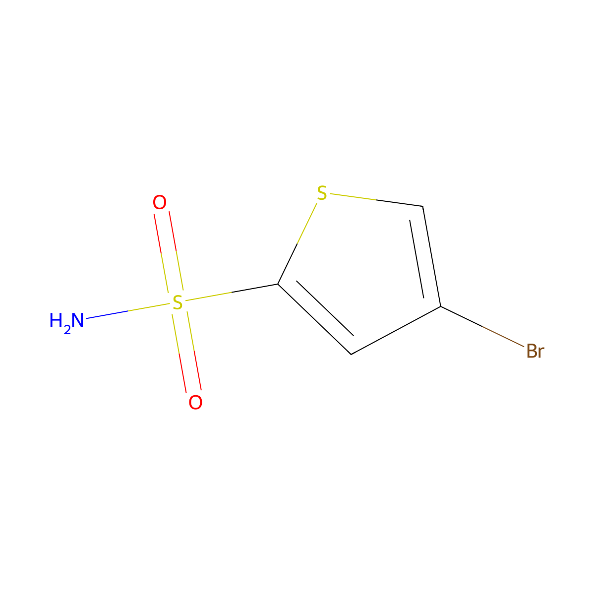 4-Bromothiophene-2-sulfonamide molecular structure, CAS 214342-79-7