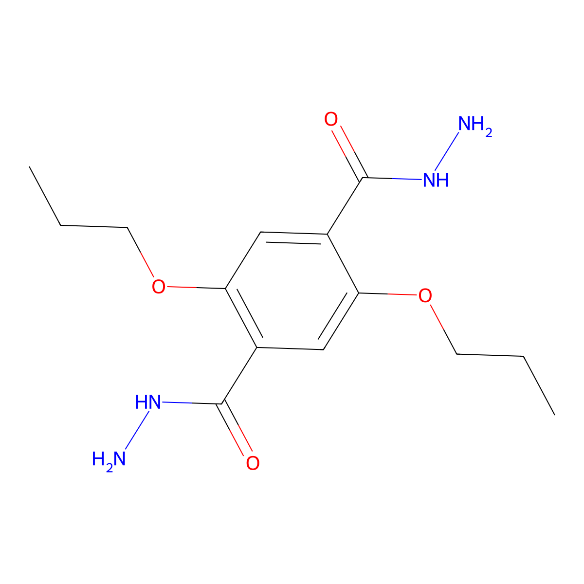 2,5-Dipropoxyterephthalohydrazide molecular structure, CAS 2143456-42-0