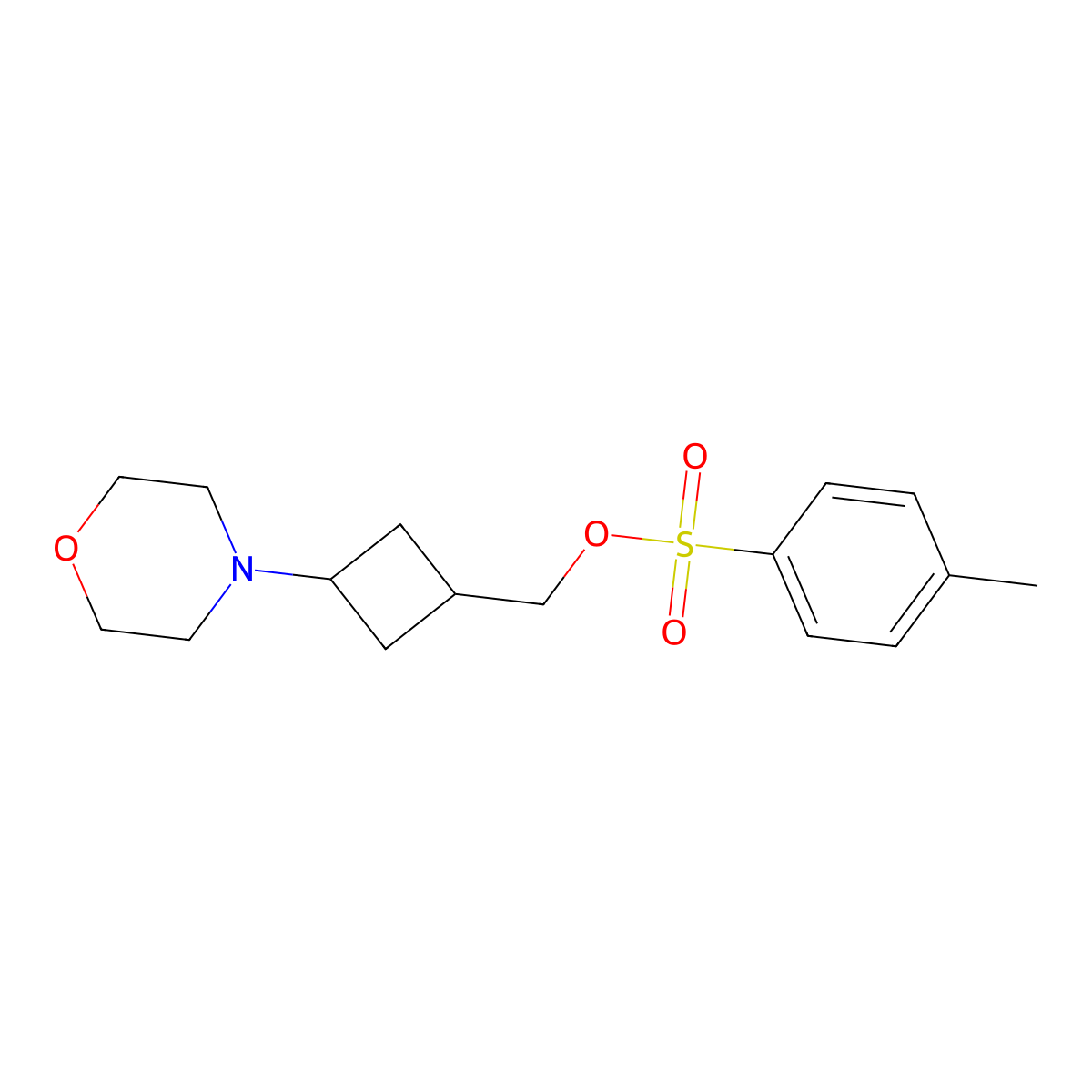 (3-Morpholinocyclobutyl)methyl 4-methylbenzenesulfonate molecular structure, CAS 2143460-06-2