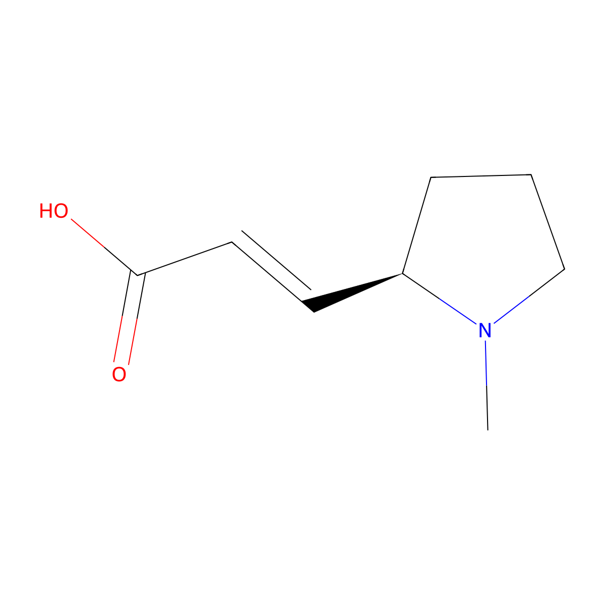 (R,E)-3-(1-Methylpyrrolidin-2-yl)acrylic acid molecular structure, CAS 2143460-75-5