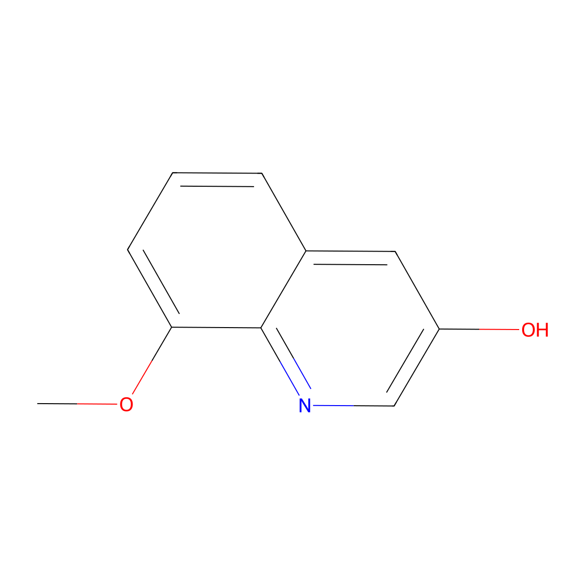 3-Quinolinol, 8-methoxy- molecular structure, CAS 214349-09-4