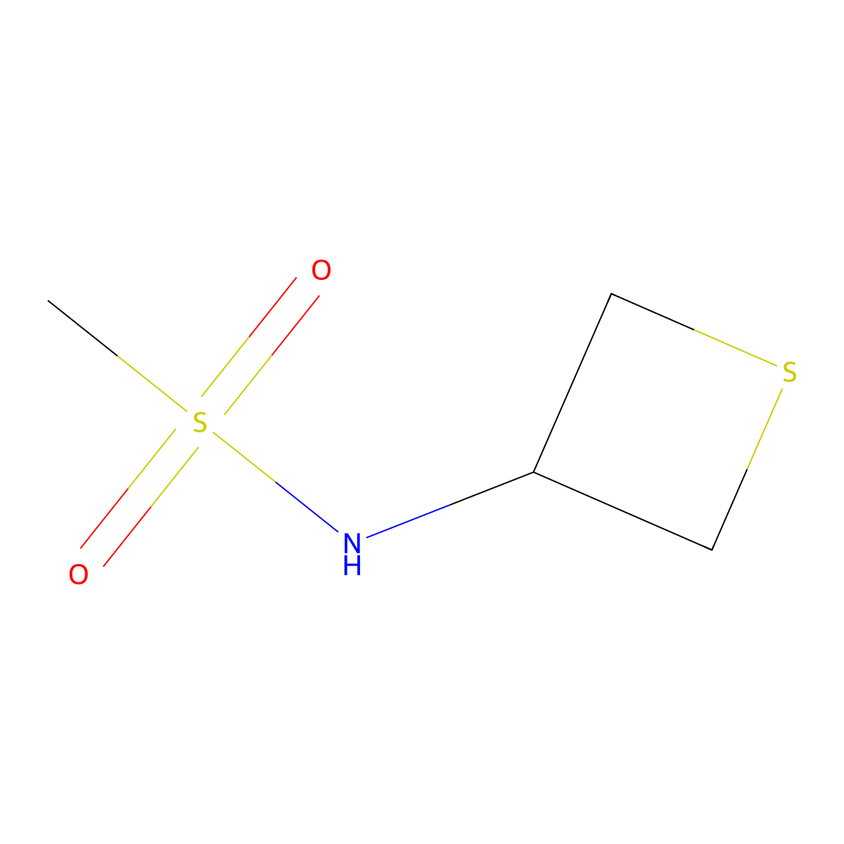 N-(thietan-3-yl)methanesulfonamide molecular structure, CAS 2143492-08-2