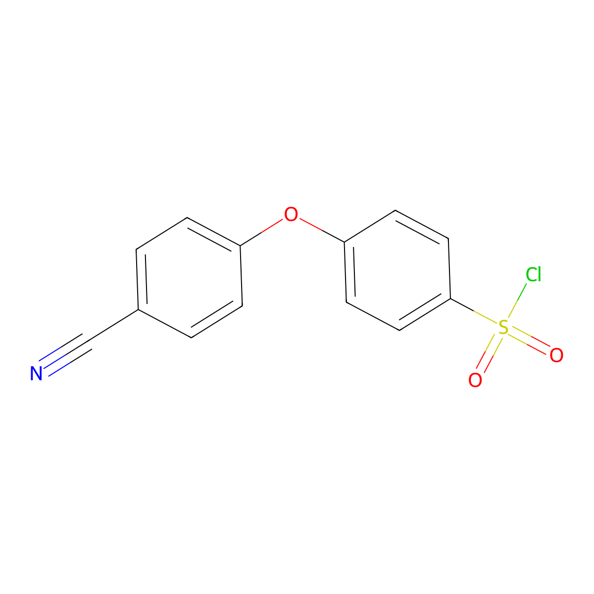 4-(4-Cyanophenoxy)benzene-1-sulfonyl chloride molecular structure, CAS 214353-90-9