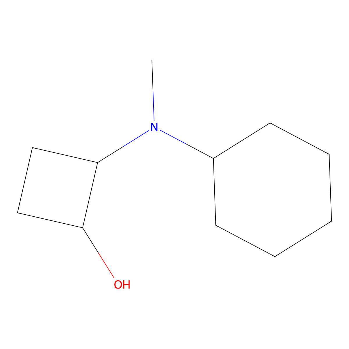2-[Cyclohexyl(methyl)amino]cyclobutan-1-ol molecular structure, CAS 2143539-57-3