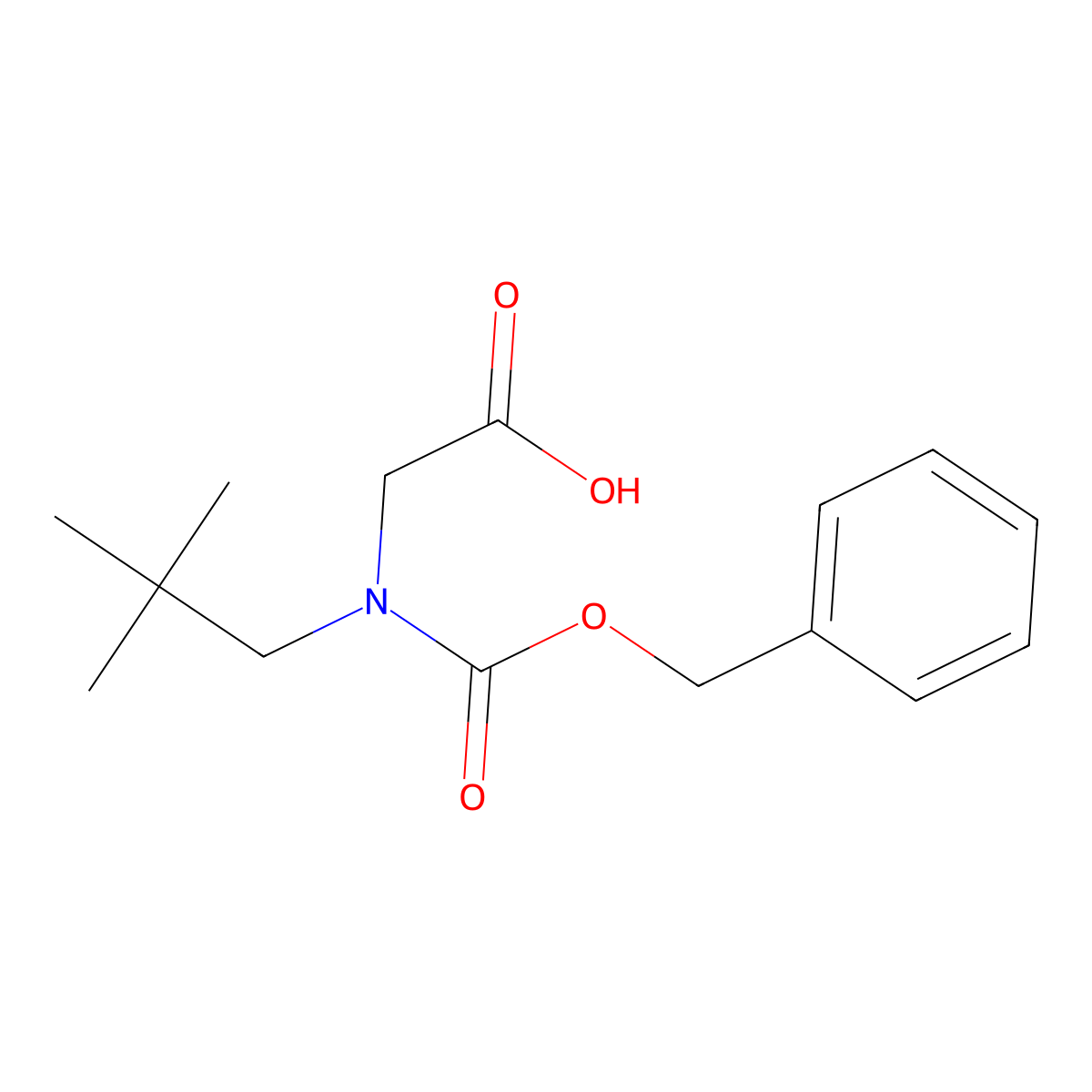 2-{[(Benzyloxy)carbonyl](2,2-dimethylpropyl)amino}acetic acid molecular structure, CAS 2143568-06-1