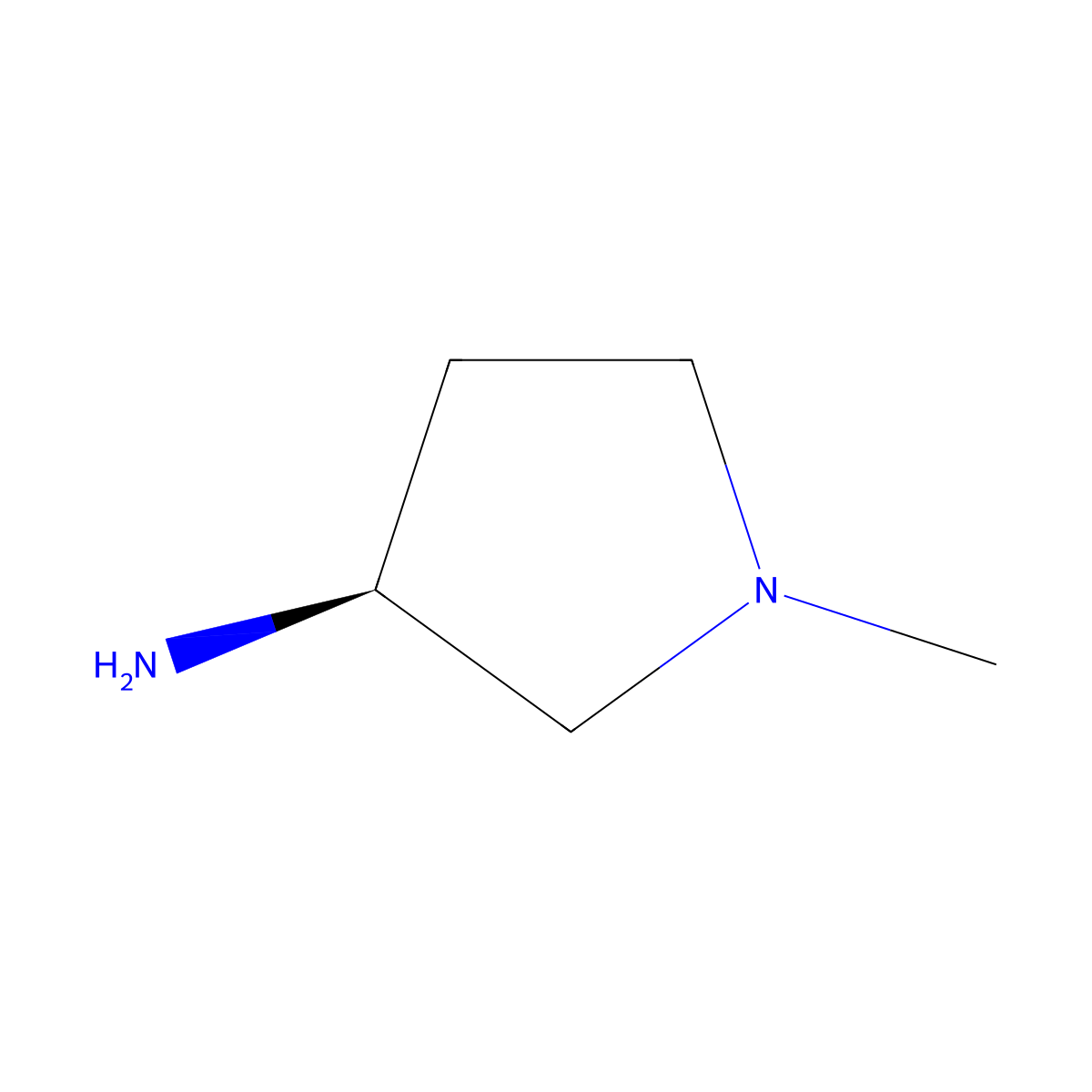 (3S)-1-methylpyrrolidin-3-amine molecular structure, CAS 214357-95-6