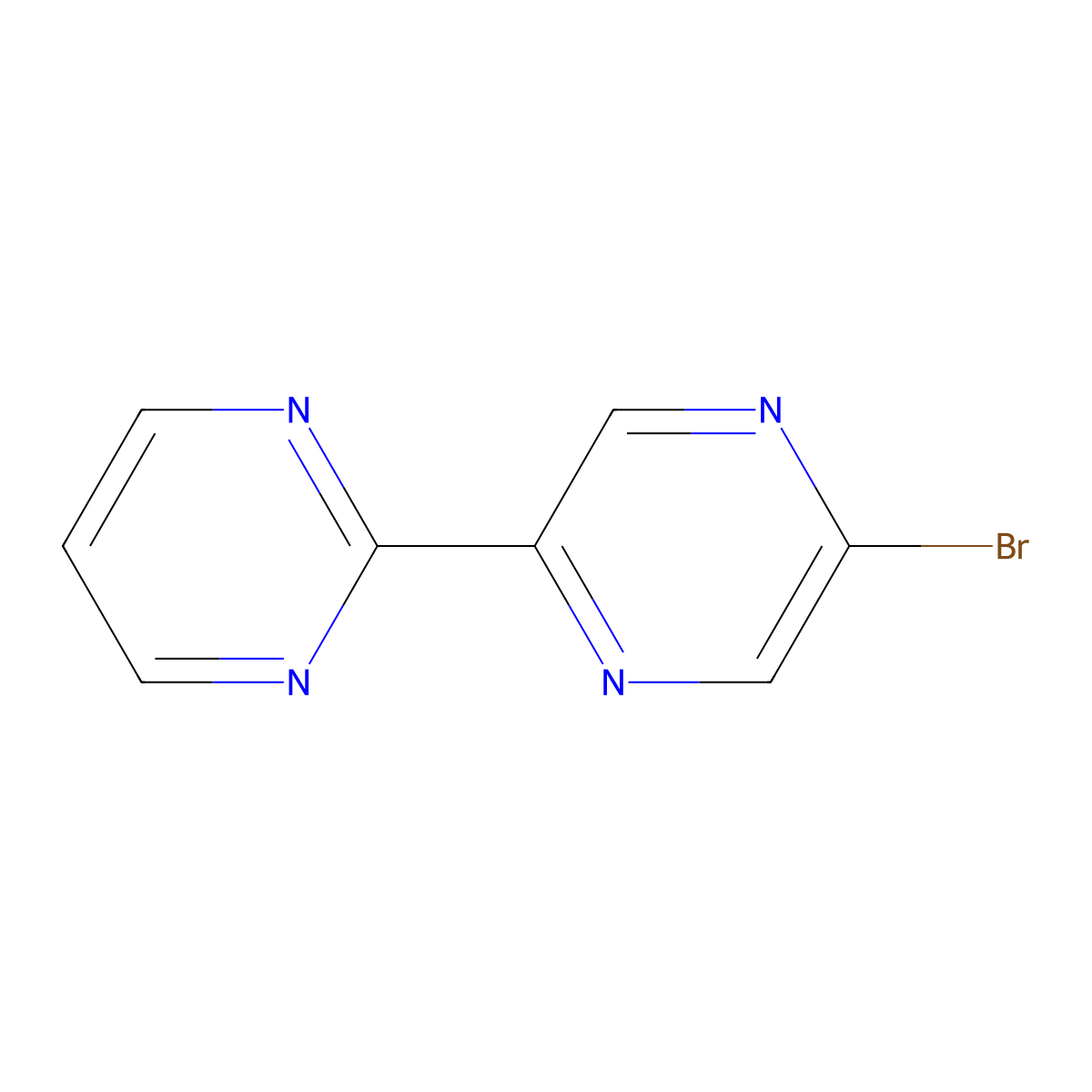 2-Bromo-5-(pyrimidin-2-yl)pyrazine molecular structure, CAS 2143581-43-3
