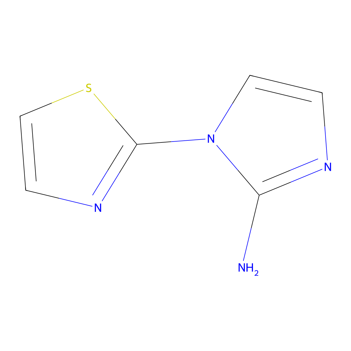 2-Amino-1-thiazolyl imidazole molecular structure, CAS 2143587-94-2