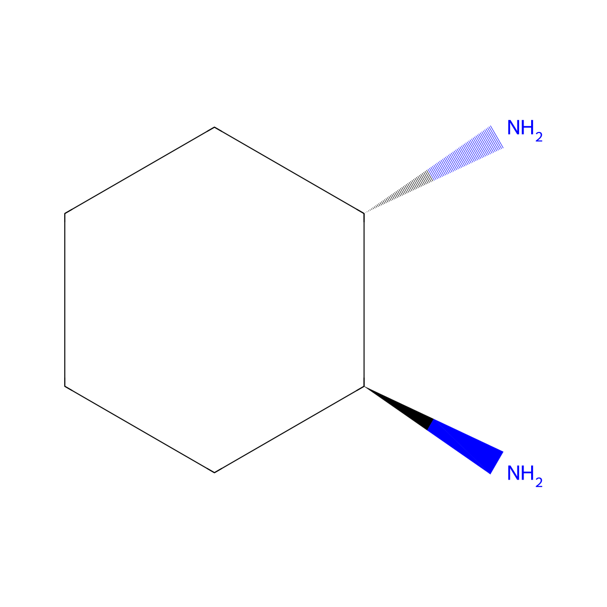 1,2-Diaminocyclohexane, (+)- molecular structure, CAS 21436-03-3