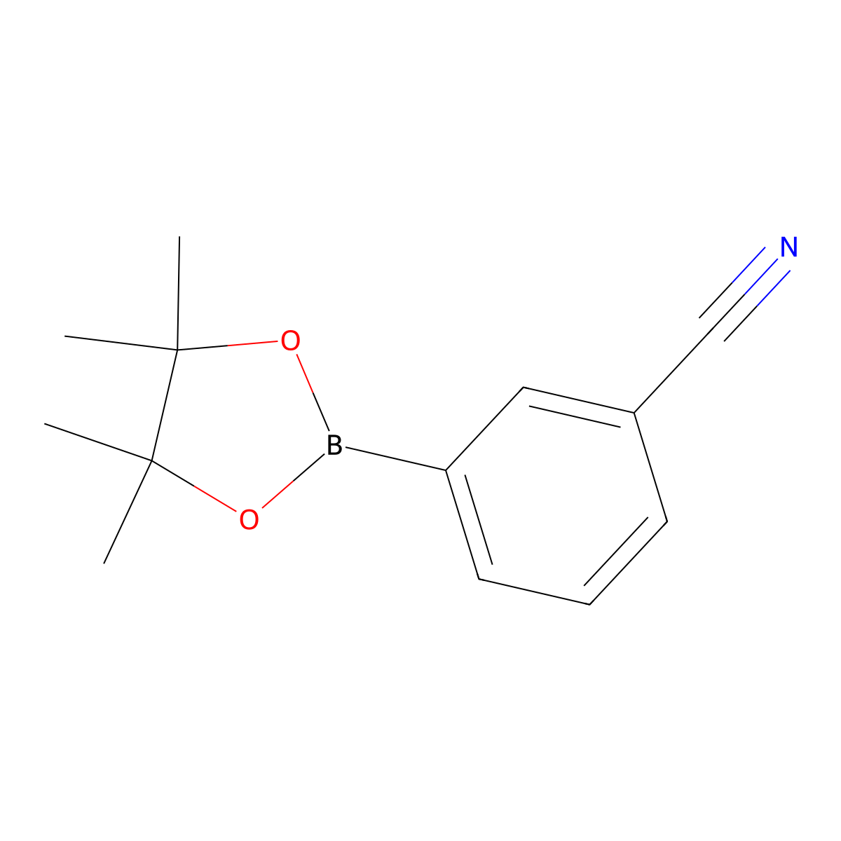 3-(Tetramethyl-1,3,2-dioxaborolan-2-yl)benzonitrile molecular structure, CAS 214360-46-0