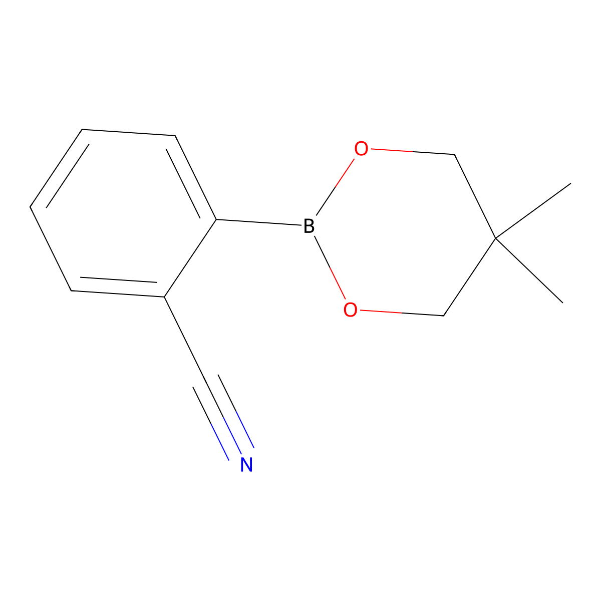 2-(5,5-Dimethyl-1,3,2-dioxaborinan-2-yl)benzonitrile molecular structure, CAS 214360-47-1