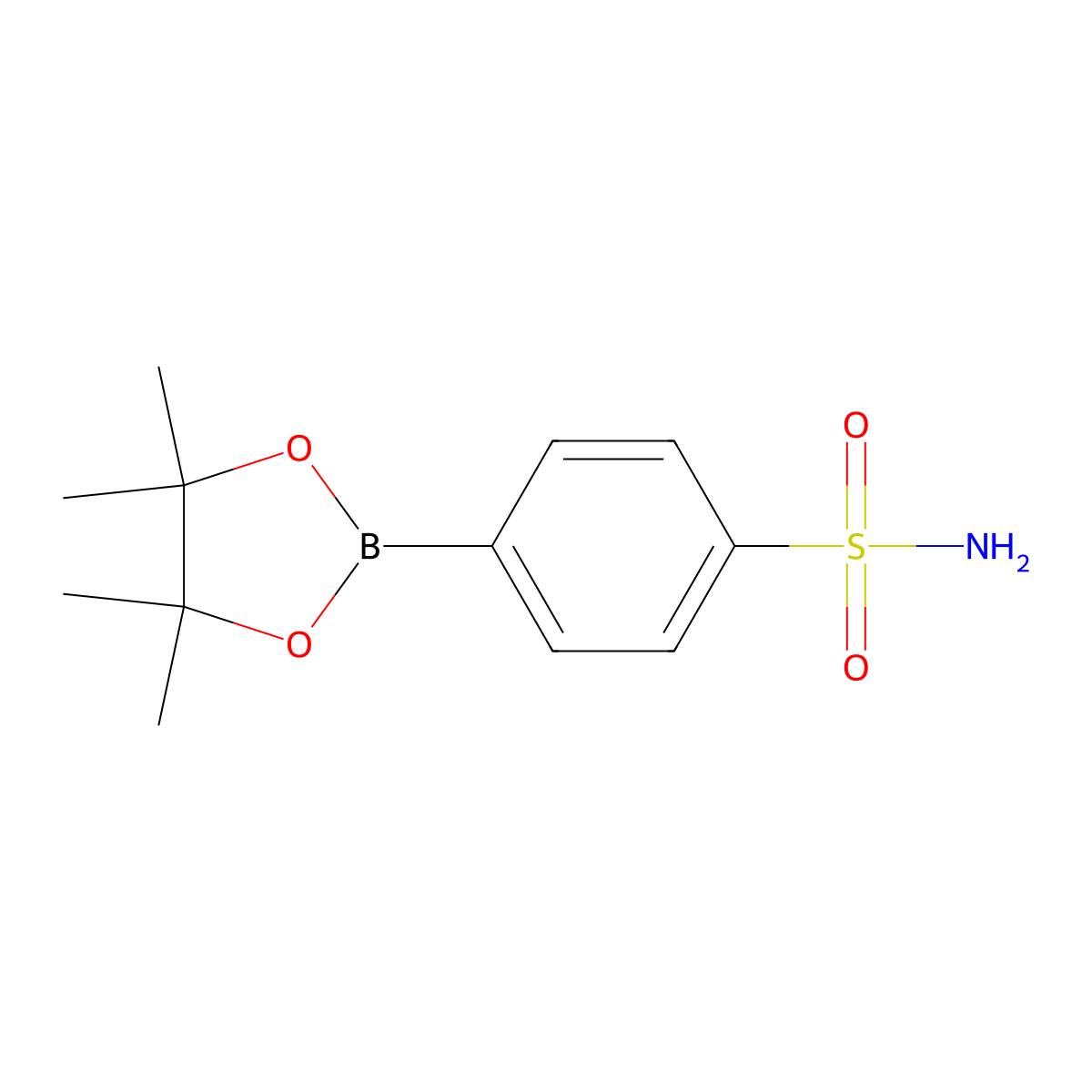4-(4,4,5,5-Tetramethyl-1,3,2-dioxaborolan-2-yl)benzene-1-sulfonamide molecular structure, CAS 214360-51-7