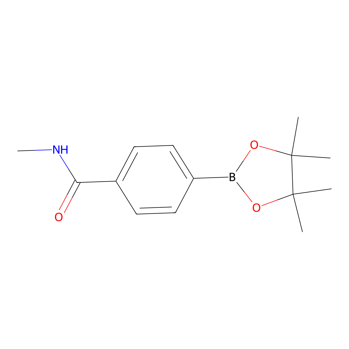 N-Methyl-4-(4,4,5,5-tetramethyl-1,3,2-dioxaborolan-2-yl)benzamide molecular structure, CAS 214360-57-3