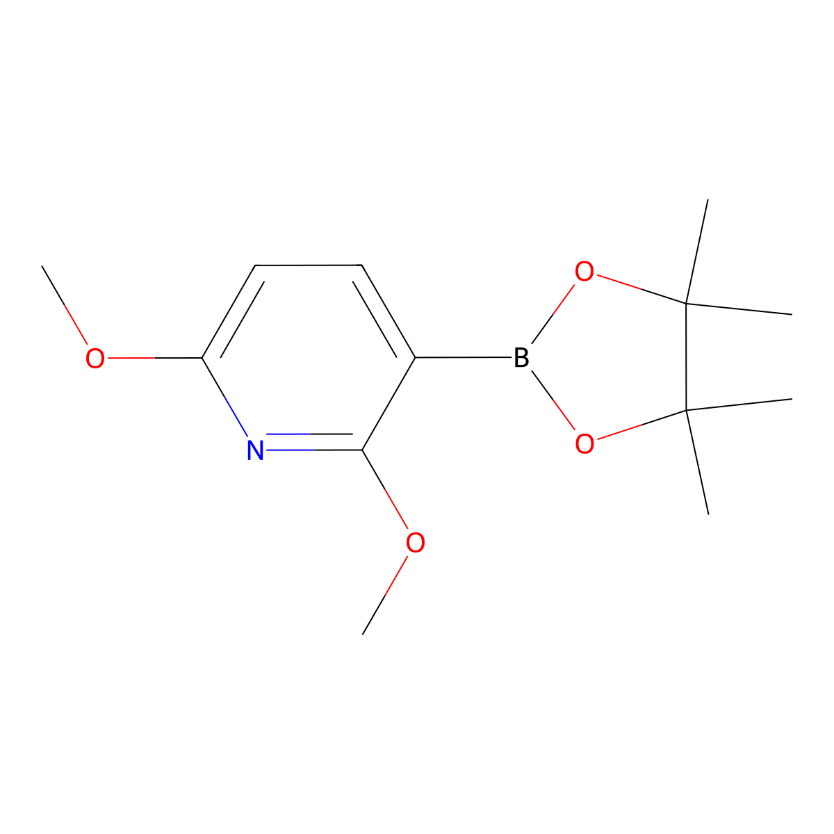2,6-Dimethoxy-3-(4,4,5,5-tetramethyl-1,3,2-dioxaborolan-2-yl)pyridine molecular structure, CAS 214360-59-5