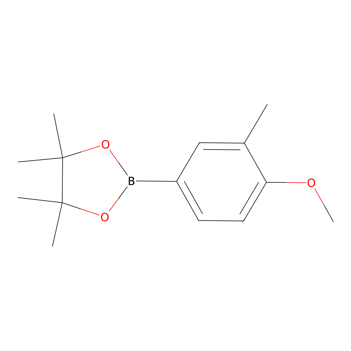 2-(4-Methoxy-3-methylphenyl)-4,4,5,5-tetramethyl-1,3,2-dioxaborolane molecular structure, CAS 214360-63-1