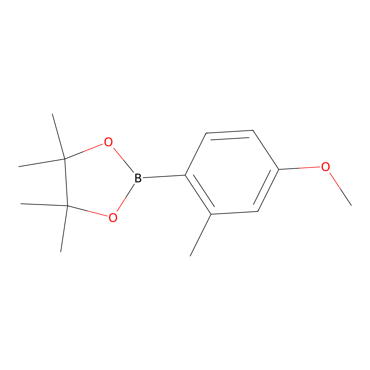 2-(4-Methoxy-2-methylphenyl)-4,4,5,5-tetramethyl-1,3,2-dioxaborolane molecular structure, CAS 214360-68-6