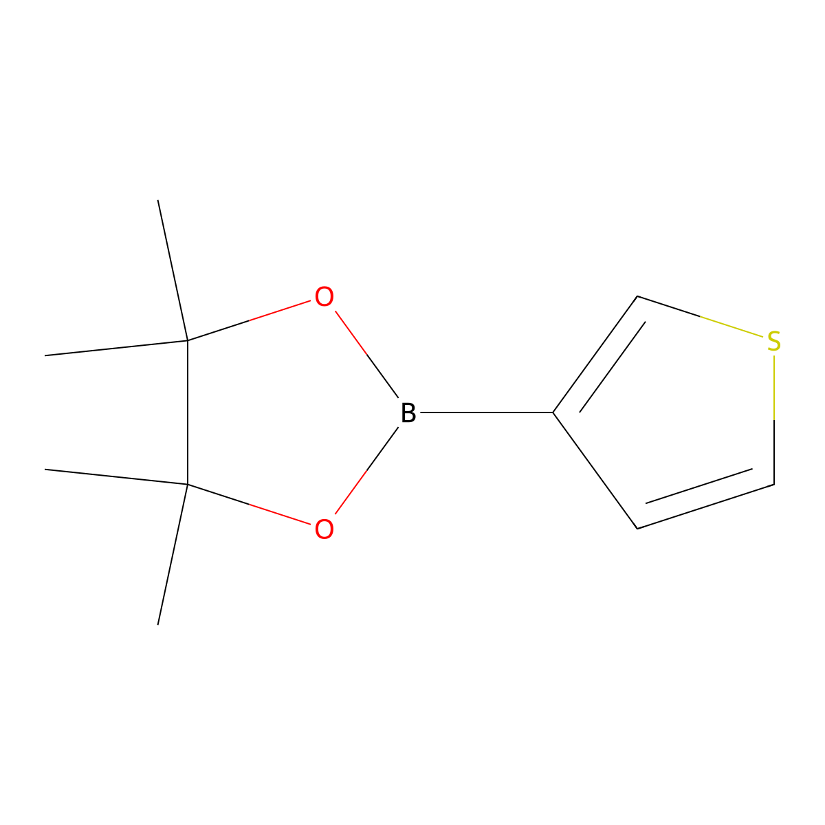 4,4,5,5-Tetramethyl-2-(thiophen-3-yl)-1,3,2-dioxaborolane molecular structure, CAS 214360-70-0
