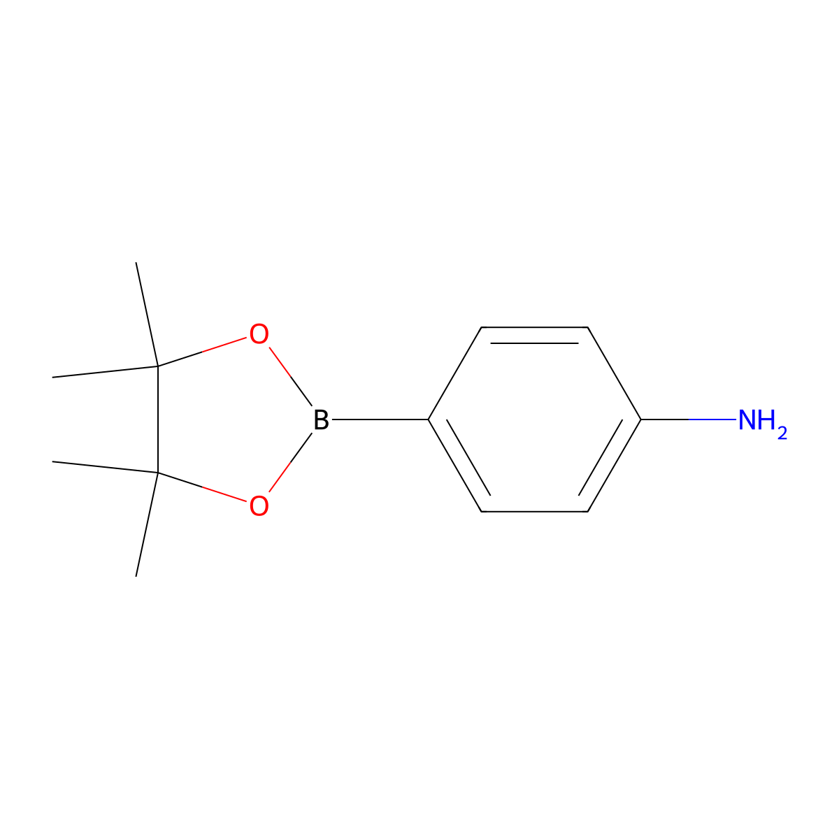 4-(Tetramethyl-1,3,2-dioxaborolan-2-yl)aniline molecular structure, CAS 214360-73-3