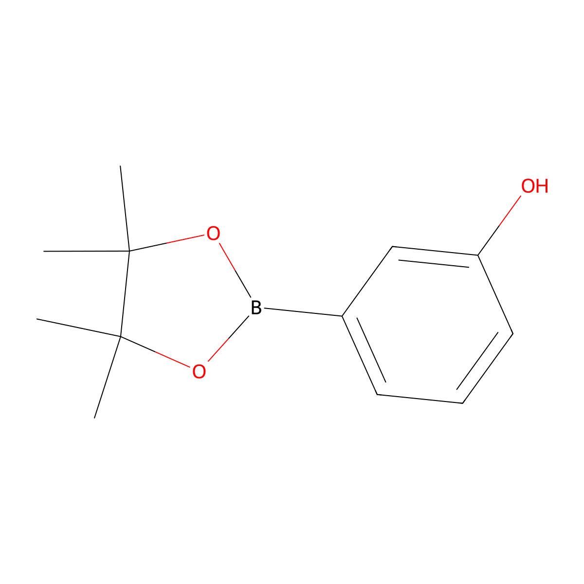 3-(4,4,5,5-Tetramethyl-1,3,2-dioxaborolan-2-yl)phenol molecular structure, CAS 214360-76-6