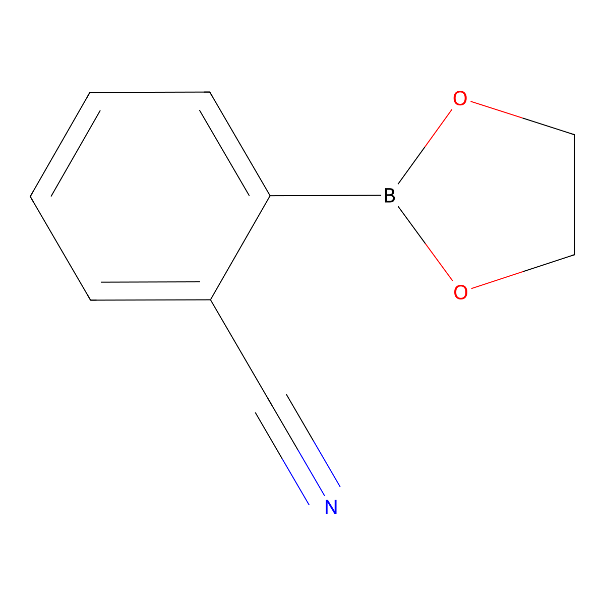 2-(1,3,2-Dioxaborolan-2-yl)benzonitrile molecular structure, CAS 214360-79-9
