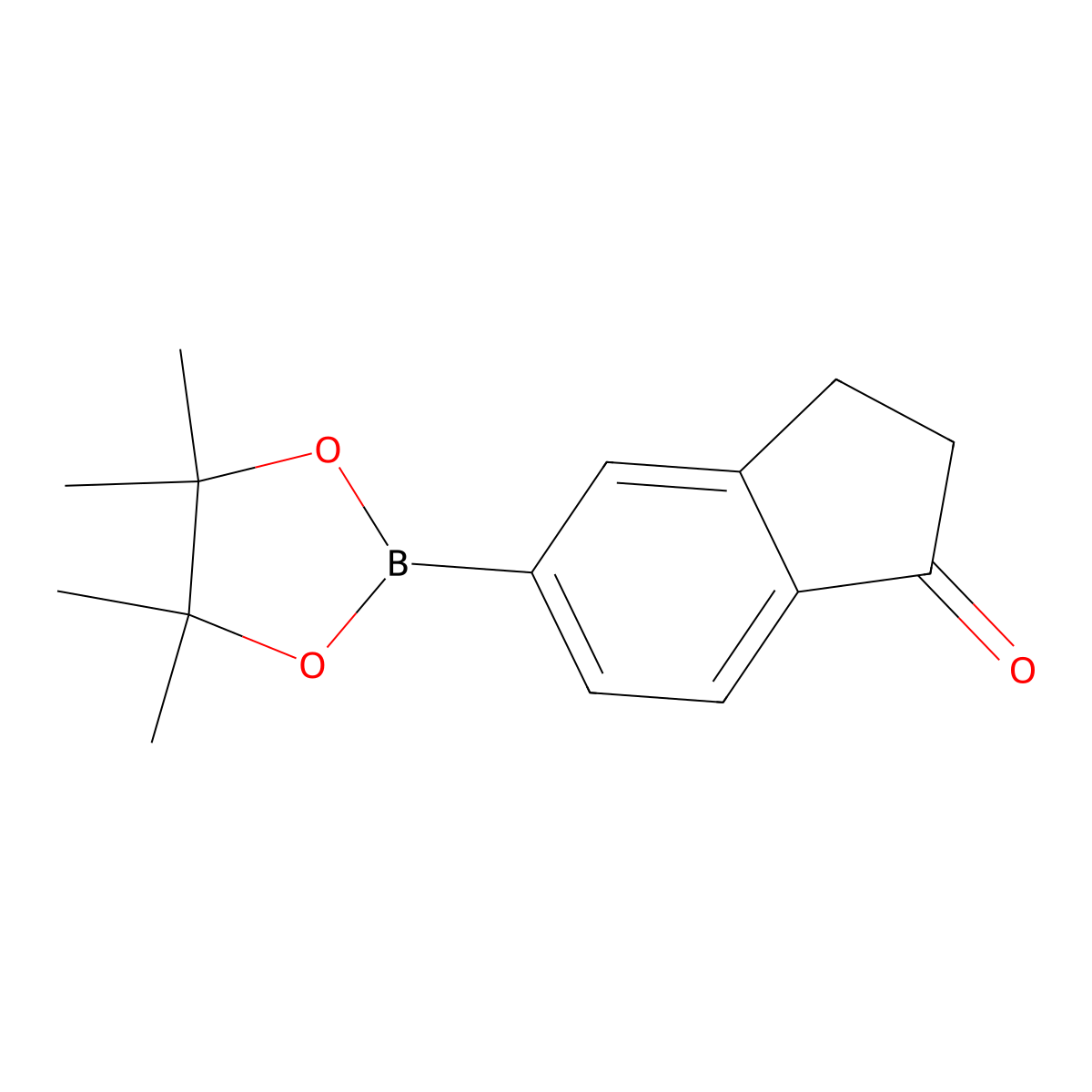 5-(tetramethyl-1,3,2-dioxaborolan-2-yl)-2,3-dihydro-1H-inden-1-one molecular structure, CAS 214360-81-3