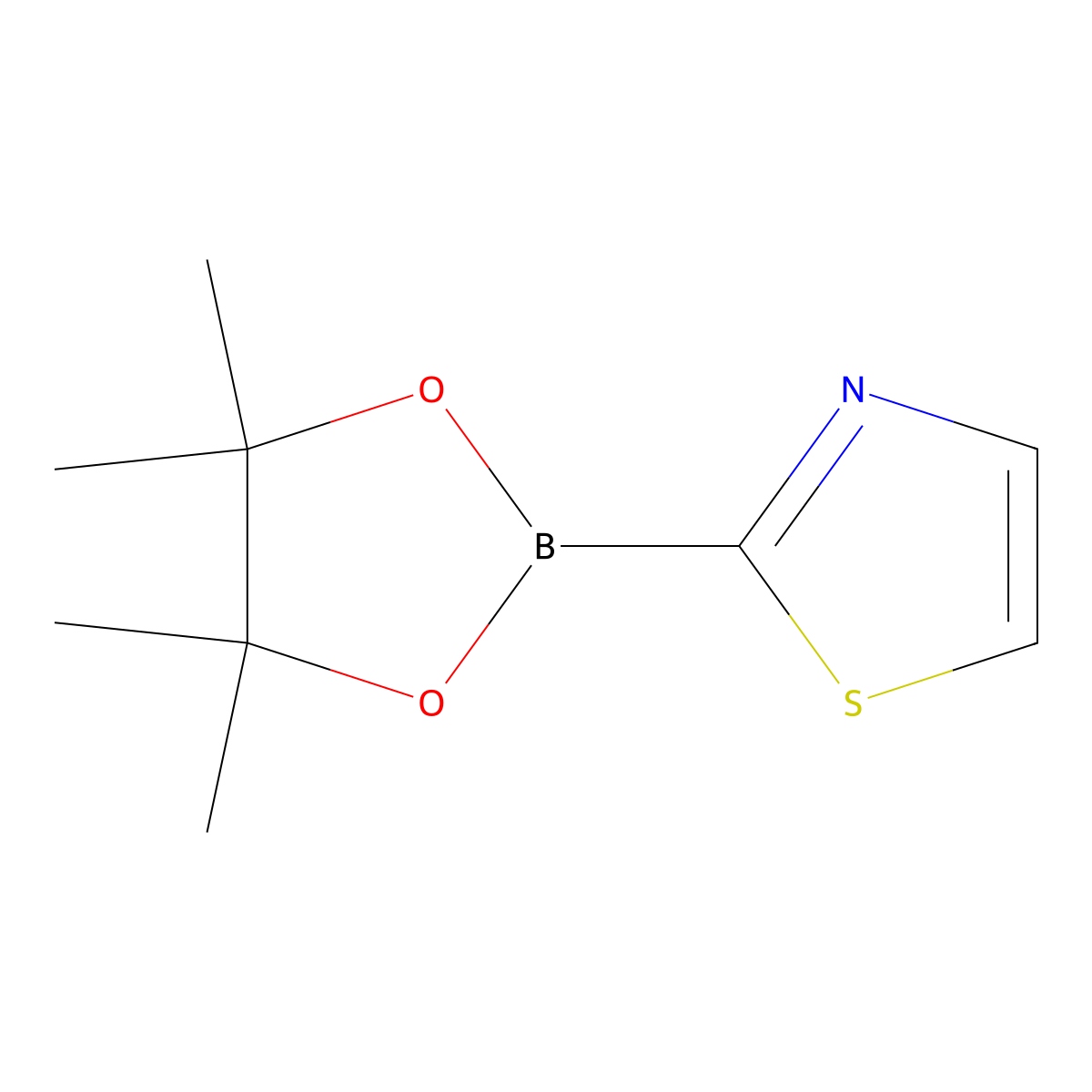 1,3-Thiazole-2-boronic acid, pinacol ester molecular structure, CAS 214360-88-0