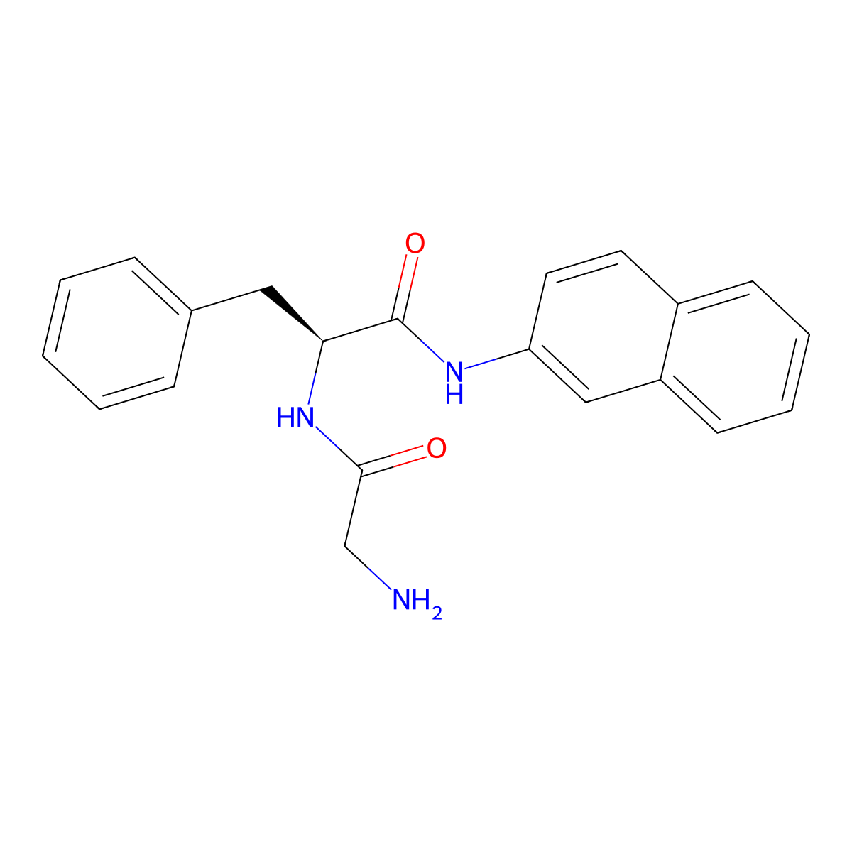 Glycyl-N-2-naphthalenyl-L-phenylalaninamide molecular structure, CAS 21438-66-4