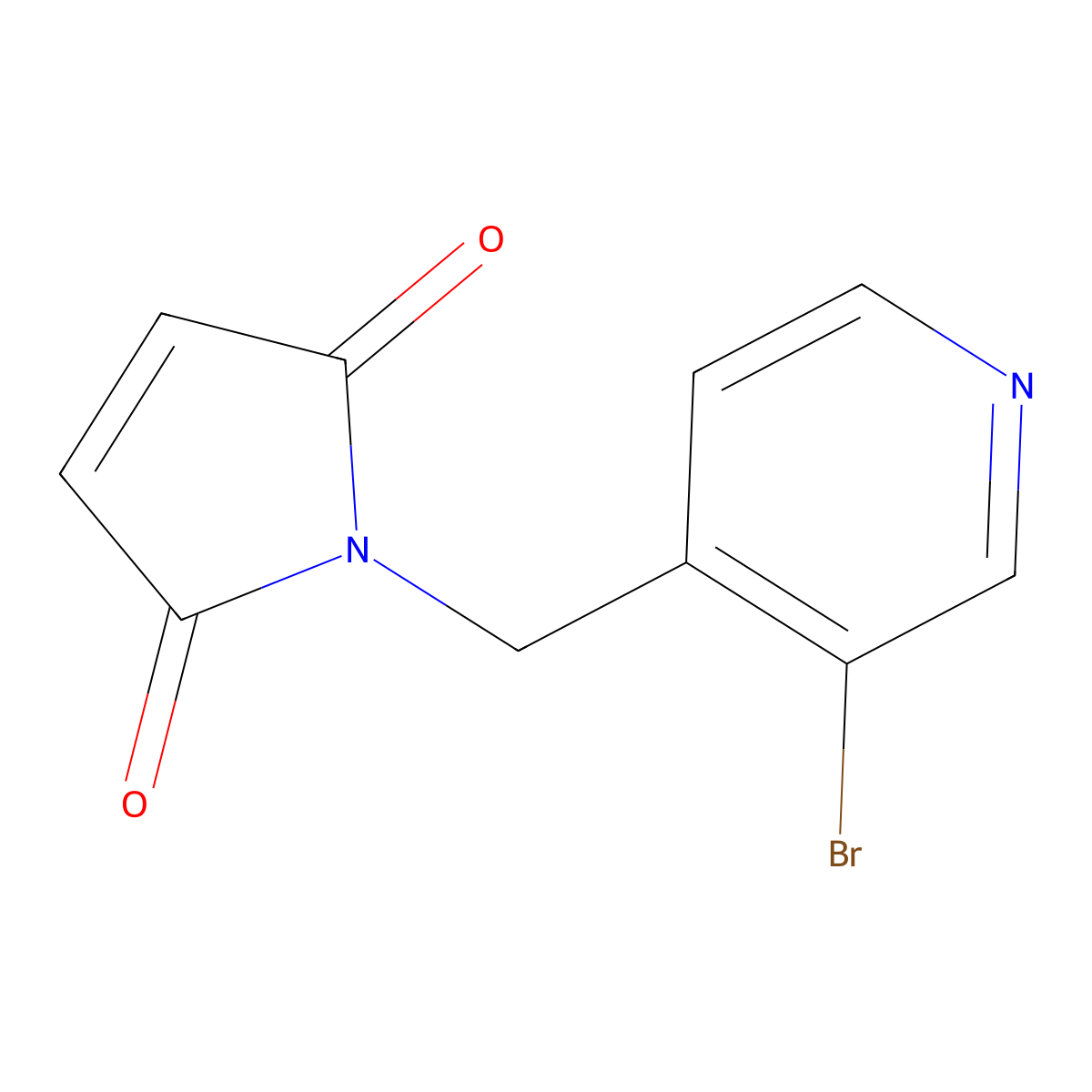 1-((3-Bromopyridin-4-yl)methyl)-1H-pyrrole-2,5-dione molecular structure, CAS 2143871-81-0