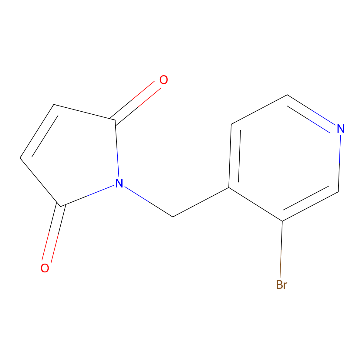 1-((3-Bromopyridin-4-yl)methyl)-1H-pyrrole-2,5-dione molecular structure, CAS 2143871-81-0