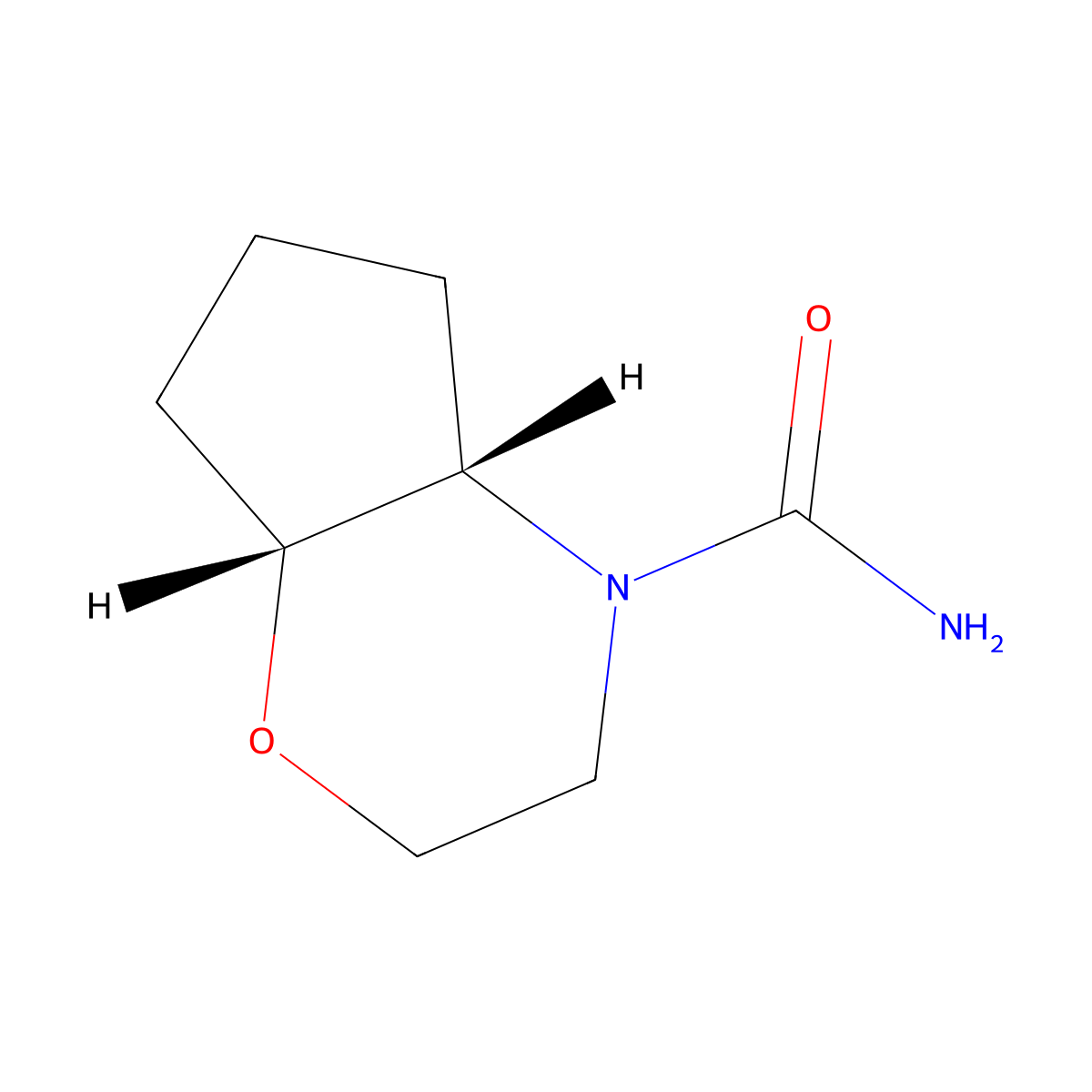 rac-(4aR,7aS)-octahydrocyclopenta[b]morpholine-4-carboxamide molecular structure, CAS 2143928-25-8