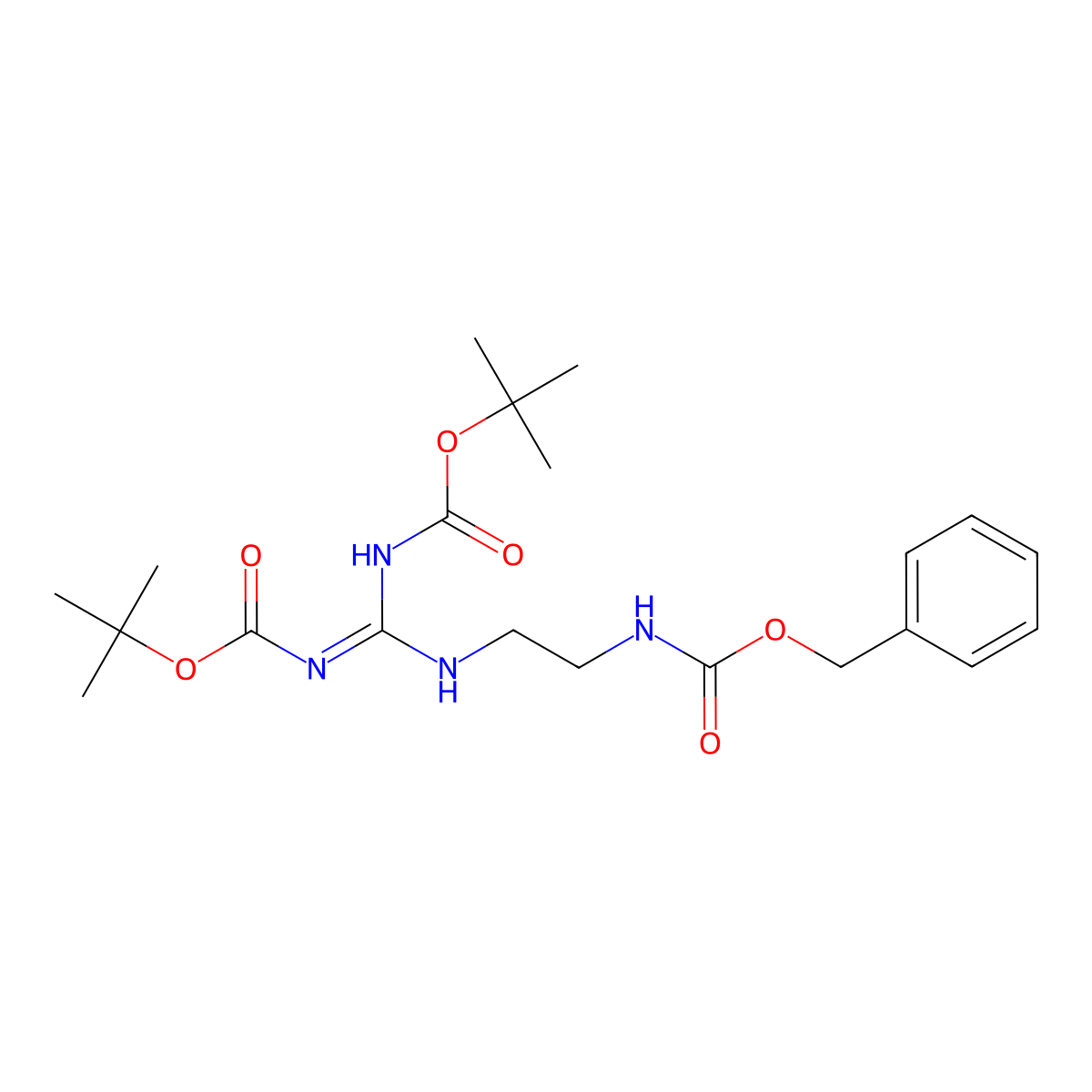 tert-Butyl N-[2-(Cbz-amino)ethylamino][(Boc-amino)methylidene]carbamate molecular structure, CAS 2143947-54-8