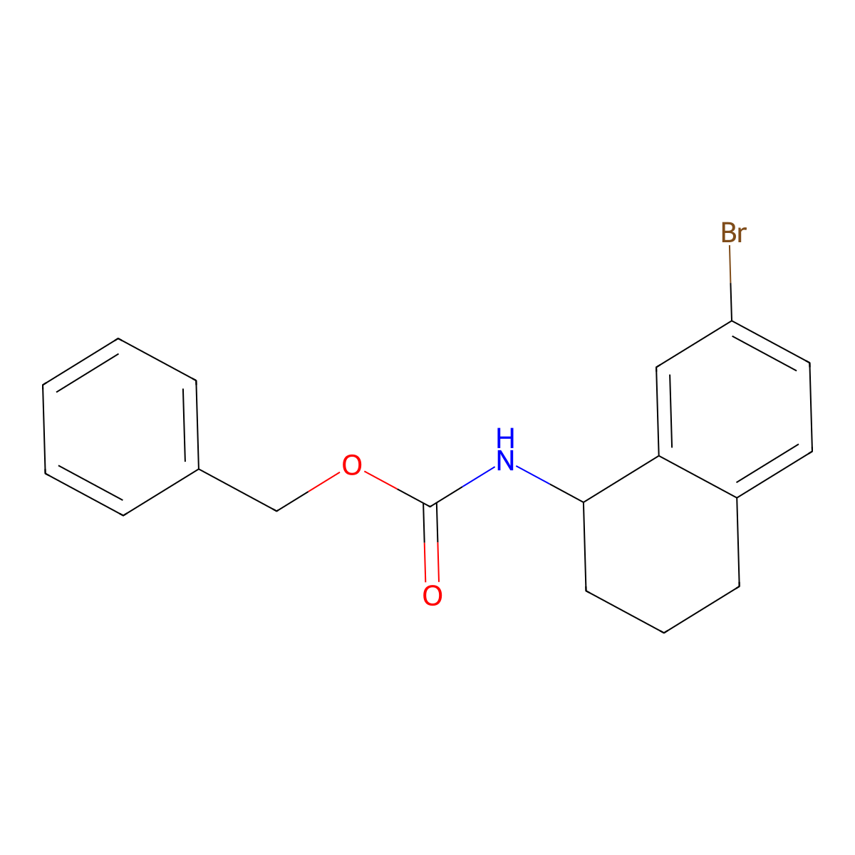 benzyl N-(7-bromo-1,2,3,4-tetrahydronaphthalen-1-yl)carbamate molecular structure, CAS 2143964-81-0
