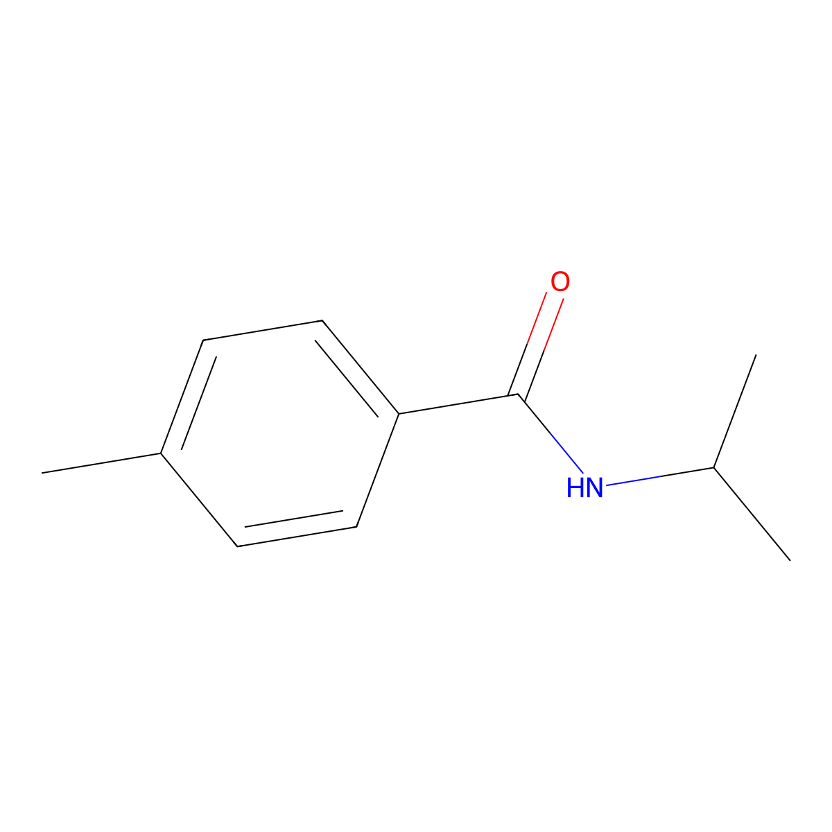 4-Methyl-N-(1-methylethyl)benzamide molecular structure, CAS 2144-17-4