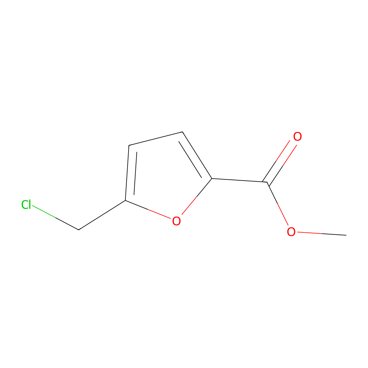 Methyl 5-(chloromethyl)-2-furoate molecular structure, CAS 2144-37-8
