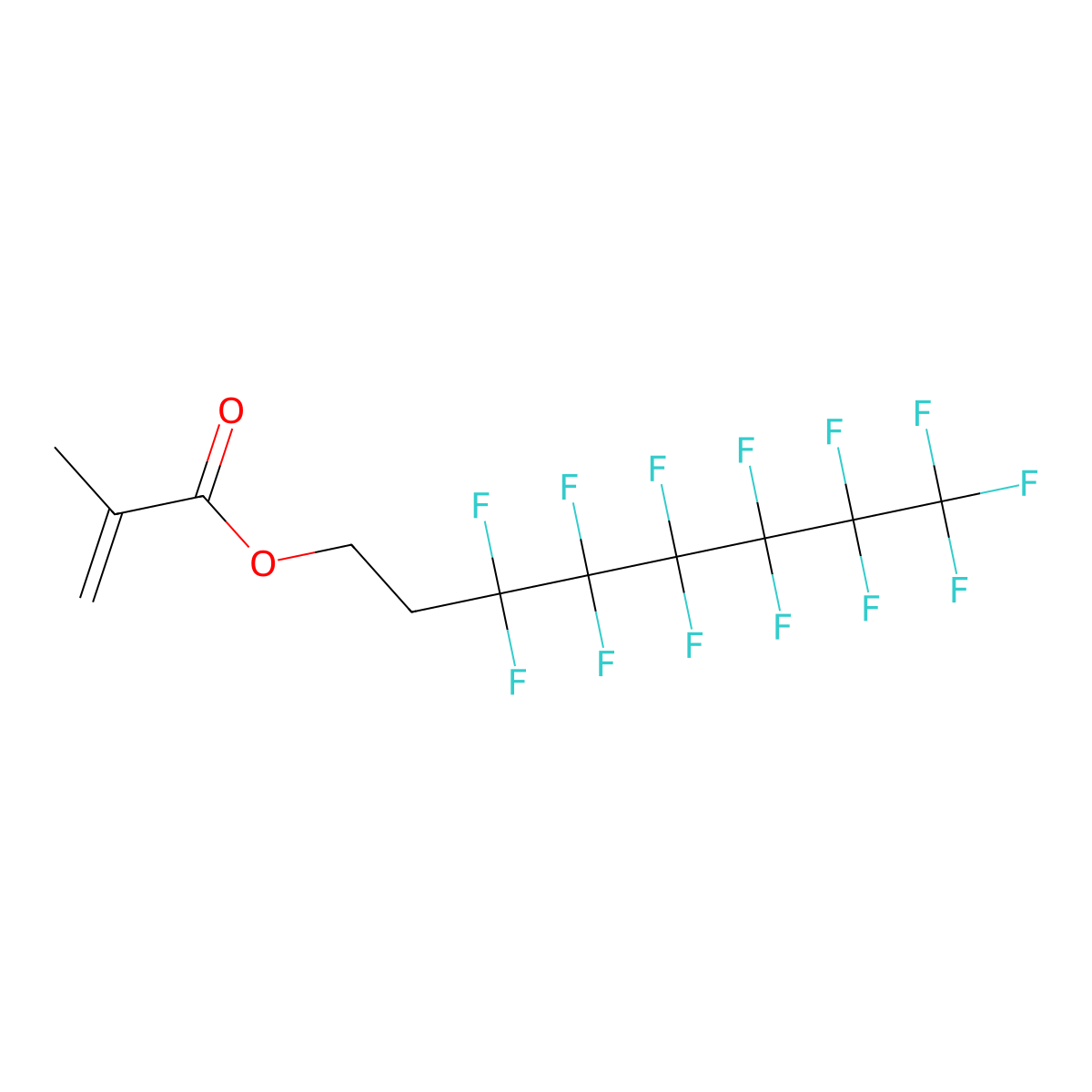 Tridecafluorohexylethyl methacrylate molecular structure, CAS 2144-53-8