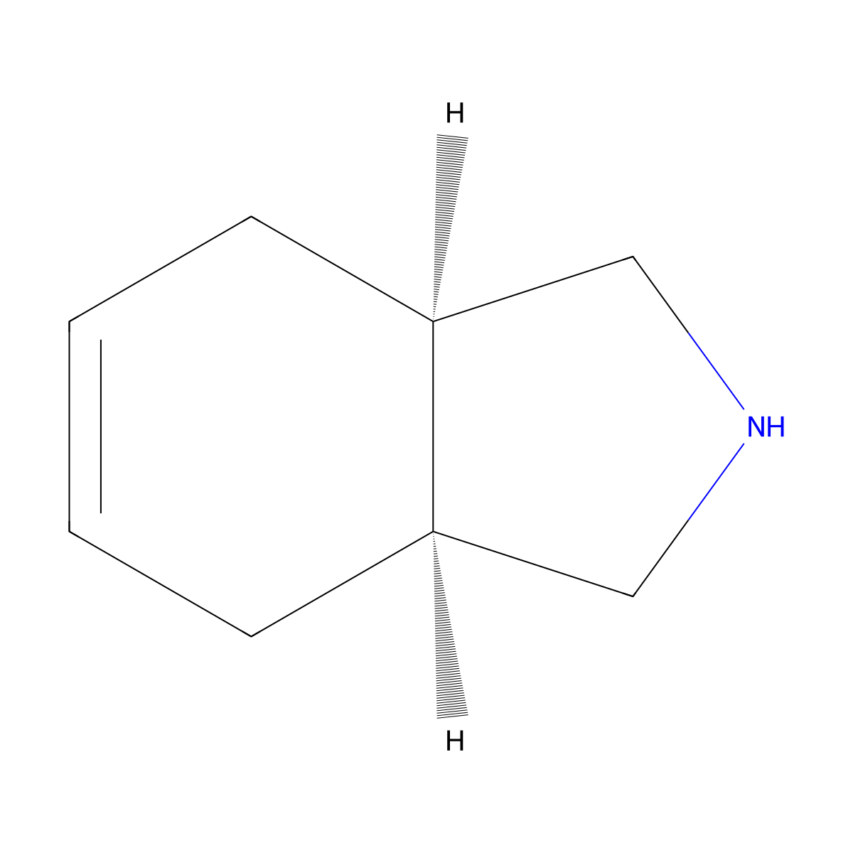 cis-2,3,3a,4,7,7a-Hexahydro-1h-isoindole molecular structure, CAS 2144-87-8