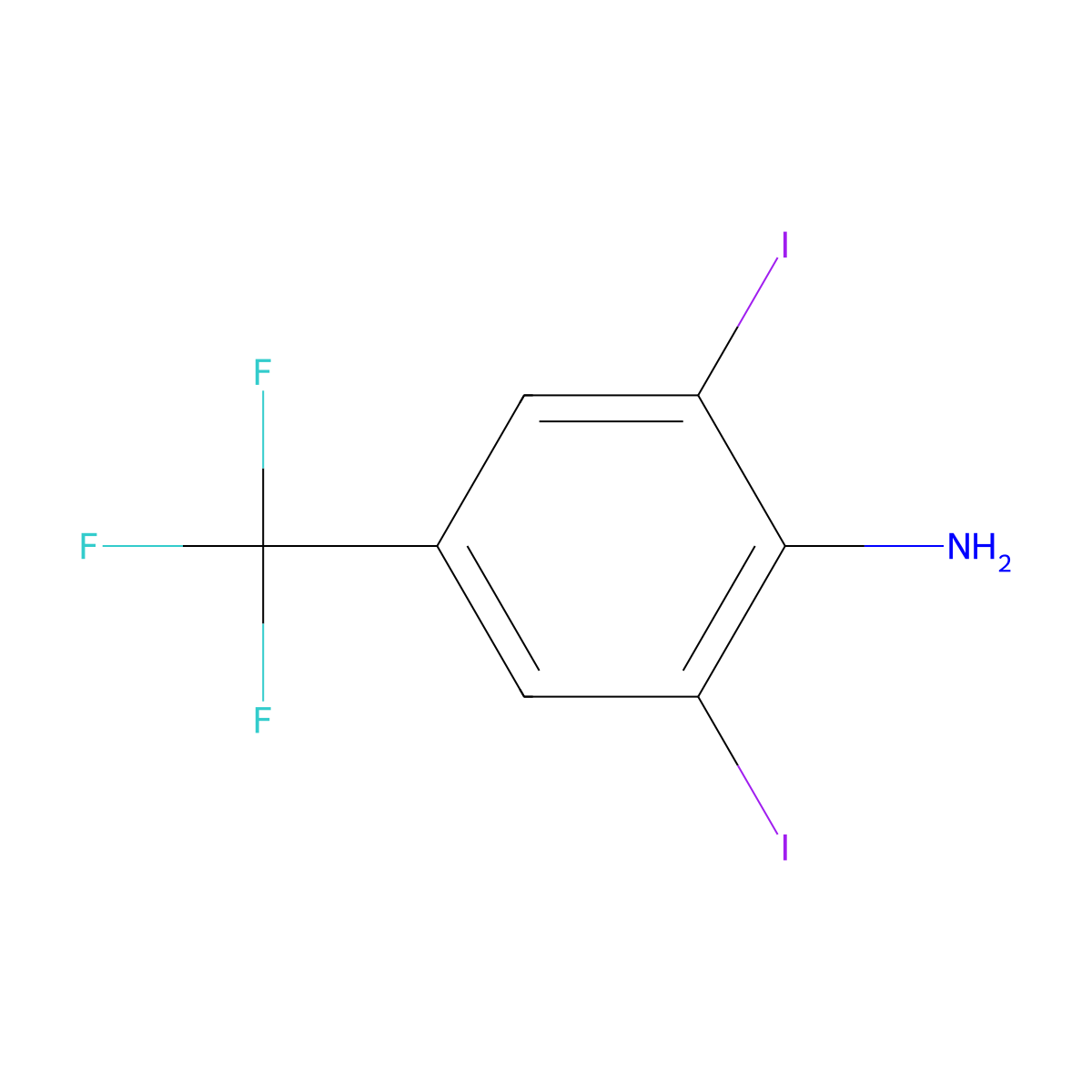 2,6-Diiodo-4-(trifluoromethyl)aniline molecular structure, CAS 214400-66-5