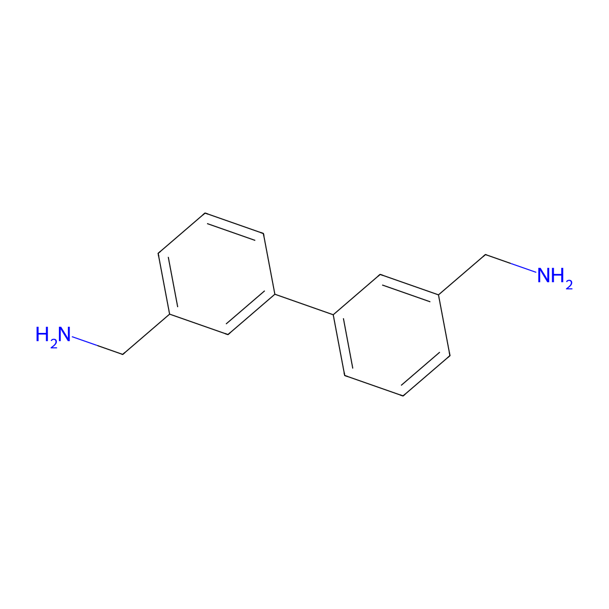3,3'-Bis(aminomethyl)biphenyl molecular structure, CAS 214400-72-3